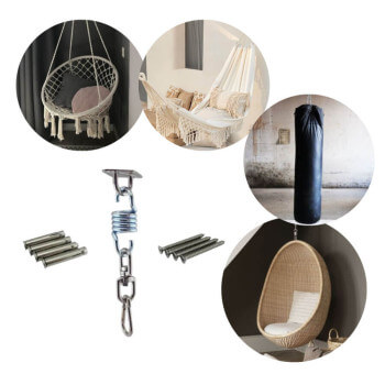 Kit Soporte de Techo para Silla Colgante y Hamaca (Resiste 280kg) | Acero Inoxidable