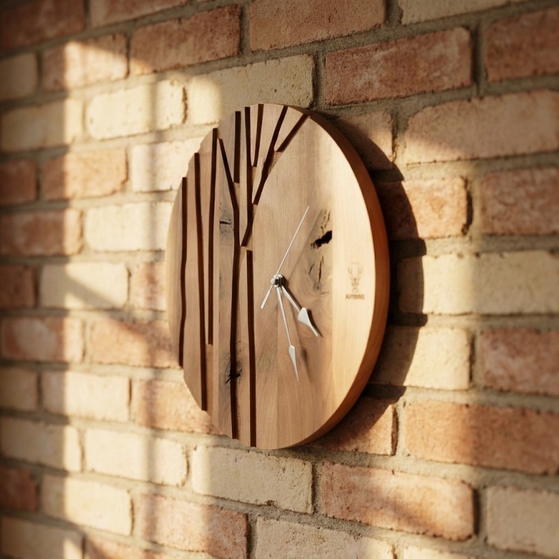 reloj de pared roble