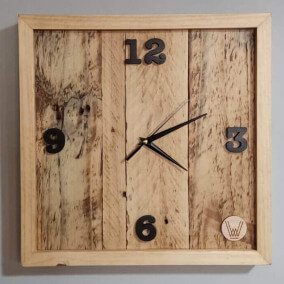 Reloj De Pared Madera Reciclada