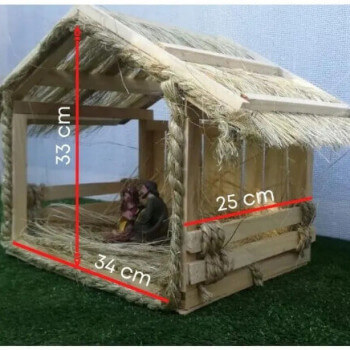 Pesebre navideño de madera
