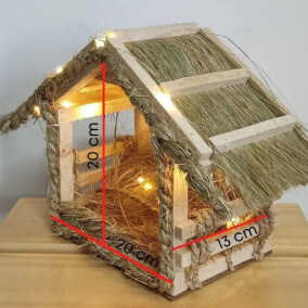 Nacimiento de madera artesanal